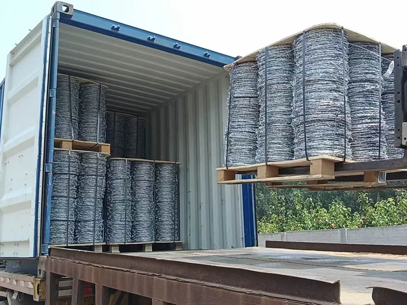 Galvanized Barbed Wire Coils 12 x 14 BWG, 5" Barb Spacing