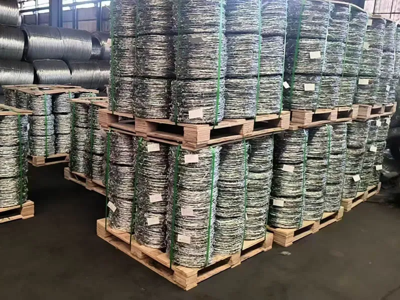 Galvanized Barbed Wire Pallet Coils 13 x 13 BWG, 3" Barb Spacing