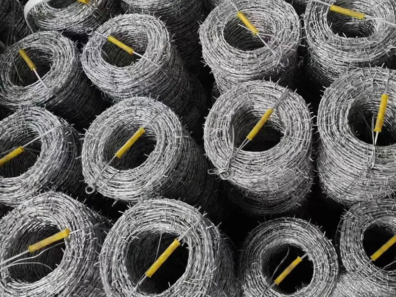 Galvanized Barbed Wire Coils 14 x 14 BWG, 6" Barb Spacing