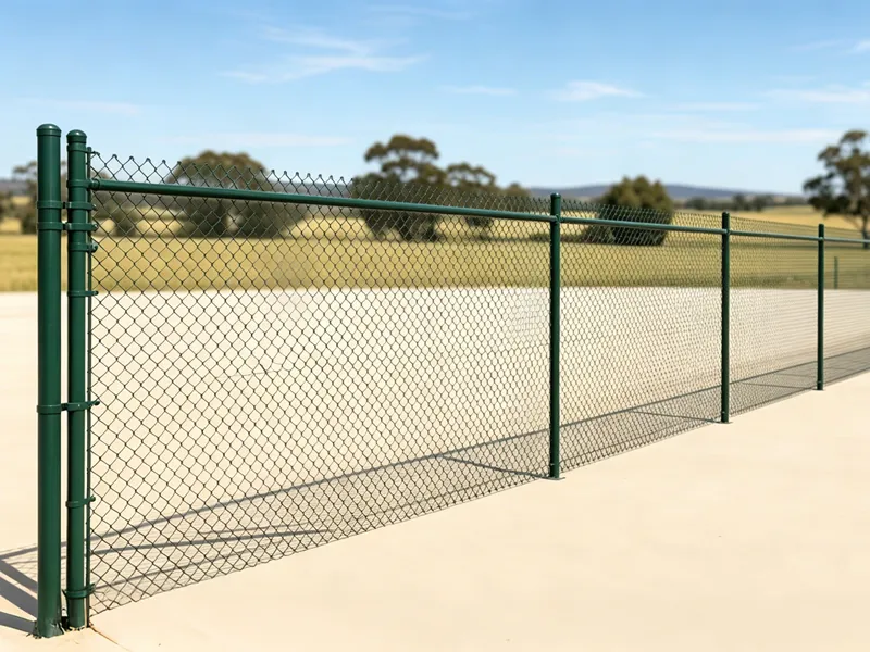 Green Coated Chain Link Fence