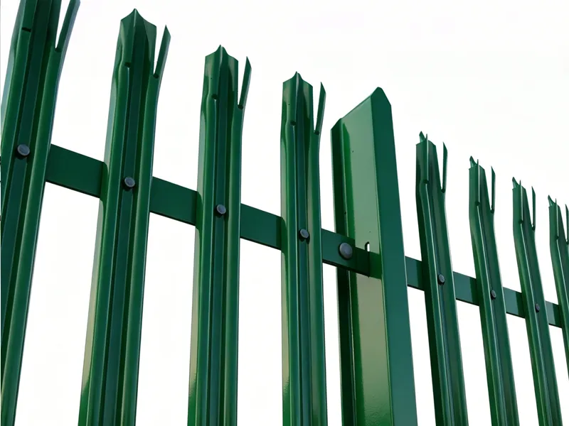 Green Coated Steel Palisade Fence
