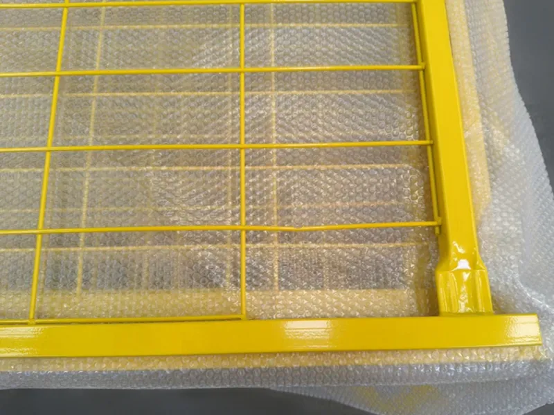 Yellow Coated Portable Temporary Fence Panel System